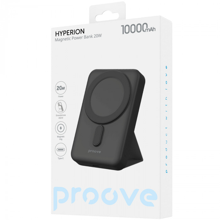 Зовнішній акумулятор Proove Hyperion 20W 10000mAh 2025 Black (PBHN15020001)