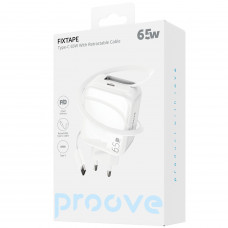 Мережевий зарядний пристрій Proove Fixtape GaN 65W (Type-C) White (WCFP65010202)