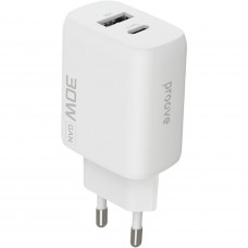 Мережевий зарядний пристрій Proove Silicone Power 2 30W (Type-C + USB) White (WCSP23110002)