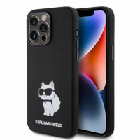 Чохол Karl Lagerfeld Silicone Karl & Choupette Ring для iPhone 16 Pro Max Black with MagSafe (KLHMP16XSCMKCRHK)