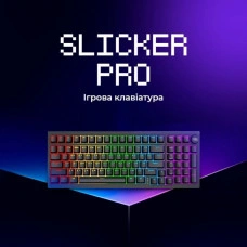 Бездротова клавіатура Proove Gaming Slicker Pro (Ukraine Layout) White/Purple (WKSLP0022417)