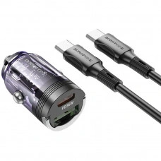 Автомобільний зарядний пристрій Borofone BZ29A PD/QC 36W Type-C/Type-C Purple