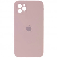 Силиконовая накладка Silicone Case Square iPhone 11 Pro Max Pink Sand