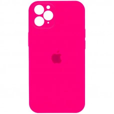 Силиконовая накладка Silicone Case Square iPhone 11 Pro Max Shiny Pink
