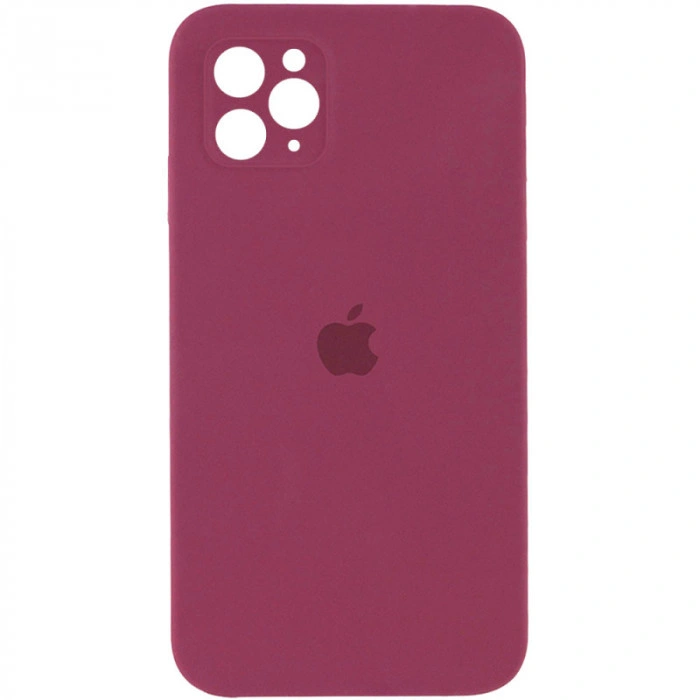 Силіконова накладка Silicone Case Square iPhone 12 Pro Max Maroon